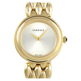 Versace V-Flare Quartz Silver Dial Gold Steel Strap Watch for Women - VEBN00718 Authentic Buy Shop Now