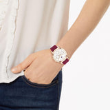 Tommy Hilfiger Haven Quartz White Dial Red Rubber Strap Watch For Women - 1782200 Authentic Buy Shop Now