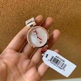 Emporio Armani Arianna White Mother of Pearl Dial Rose Gold Steel Strap Watch For Women - AR11236 Authentic Buy Shop Now