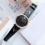 Versace V-Twist Black Dial Black Leather Strap Watch for Women - VELS00619 Authentic Buy Shop Now