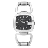 Gucci G Gucci Black Dial Silver Steel Strap Watch For Women - YA125407 Authentic Buy Shop Now