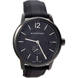 Burberry The Classic Round Horseferry Black Dial Black Leather Strap Watch for Men - BU10010 Authentic Buy Shop Now