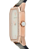 Emporio Armani Gianni T Bar Quartz Mother of Pearl Dial Blue Leather Strap Watch For Women - AR11466 Authentic Buy Shop Now