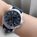 Guess Oasis Multifunction Blue Dial Two Tone Steel Strap Watch for Men- W0366G2 Authentic Buy Shop Now