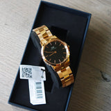 Daniel Wellington Iconic Link Black Dial Rose Gold Steel Strap Watch for Women - DW00100212 Authentic Buy Shop Now