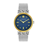 Versace Meander Blue Dial Silver Mesh Bracelet Watch for Women - VELW00520 Authentic Buy Shop Now