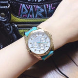 Guess Intrepid 2 Silver Dial Two Tone Rubber Strap Watch For Women - W0325L4 Authentic Buy Shop Now
