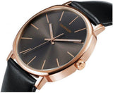 Calvin Klein Posh Black Dial Black Leather Strap Watch for Men - K8Q316C3 Authentic Buy Shop Now