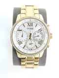 Guess Multi-function Diamonds White Dial Gold Steel Strap Watch for Women - W0559L2 Authentic Buy Shop Now