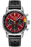 Breitling Top Time B01 Chevrolet Corvette Red Dial Black Leather Strap Watch for Men - AB01761A1K1X1 Authentic Buy Shop Now