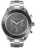 Swarovski Octea Lux Sport Chronograph Black Dial Silver Steel Strap Watch for Women - 5610520 Authentic Buy Shop Now