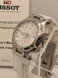 Tissot T Race Lady Chronograph White Dial White Rubber Strap Watch for Women - T048.217.17.017.00 Authentic Buy Shop Now