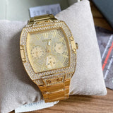 Guess Raven Diamonds Gold Dial Gold Steel Strap Watch for Women - GW0104L2 Authentic Buy Shop Now