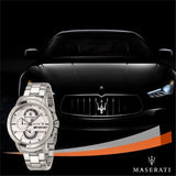 Maserati Ingegno Chronograph White Dial Silver Steel Strap Watch For Men - R8873619004 Authentic Buy Shop Now