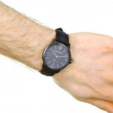 Burberry The Classic Round Horseferry Black Dial Black Leather Strap Watch for Men - BU10010 Authentic Buy Shop Now