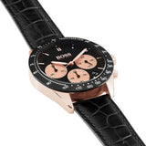 Hugo Boss Talent Chronograph Black Dial Black Leather Strap Watch For Men - 1513580 Authentic Buy Shop Now
