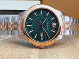 Versace V-Urban Green Dial Two Tone Steel Strap Watch for Men - VELQ00619 Authentic Buy Shop Now