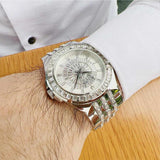 Bulova Phantom Crystal Silver Dial Silver Steel Strap Watch for Men - 96A236 Authentic Buy Shop Now