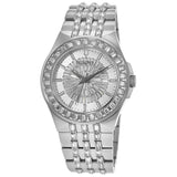 Bulova Phantom Crystal Silver Dial Silver Steel Strap Watch for Men - 96A236 Authentic Buy Shop Now