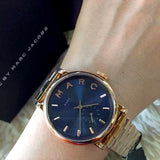 Marc Jacobs Baker Blue Dial Rose Gold Steel Strap Watch for Women - MBM3330 Authentic Buy Shop Now