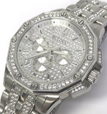 Bulova Crystal Collection Pave Silver Dial with Crystals Silver Steel Strap Watch for Men - 96C134 Authentic Buy Shop Now