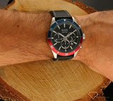 Hugo Boss Troper Chronograph Black Dial Black Leather Strap Watch For Men - 1514099 Authentic Buy Shop Now