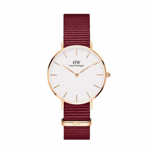 Daniel Wellington Petite Roselyn White Dial Red Nylon Strap Watch For Women - DW00100291 Authentic Buy Shop Now