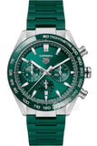 Tag Heuer Carrera Chronograph 44mm Green Dial Green Steel Strap Watch for Men - CBN2A1N.FT6238 Authentic Buy Shop Now