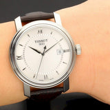 Tissot T Classic Bridgeport Silver Dial Brown Leather Strap Watch For Men - T097.410.16.038.00 Authentic Buy Shop Now