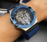 Maserati Potenza 42mm Blue Dial Automatic Silicone Strap Watch For Men - R8821108028 Authentic Buy Shop Now