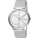 Calvin Klein Minimal White Dial Silver Mesh Bracelet Watch for Men - K3M51152 Authentic Buy Shop Now