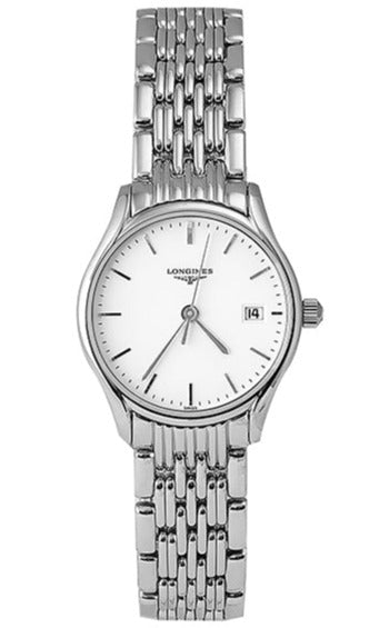 Longines Lyre Classico 25mm White Dial Silver Stainless Steel Watch for Women - L4.259.4.12.6 Authentic Buy Shop Now
