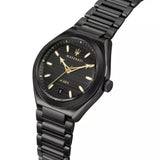 Maserati Triconic Analog Black Dial Black Steel Strap Watch For Men - R8853139004 Authentic Buy Shop Now