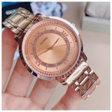 Guess Montauk Rose Gold Dial Rose Gold Steel Strap Watch For Women - W0933L3 Authentic Buy Shop Now