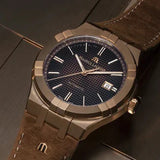 Maurice Lacroix Aikon Automatic Brown Dial Brown Leather Strap Watch For Men - AI6008-BRZ01-730-3 Authentic Buy Shop Now