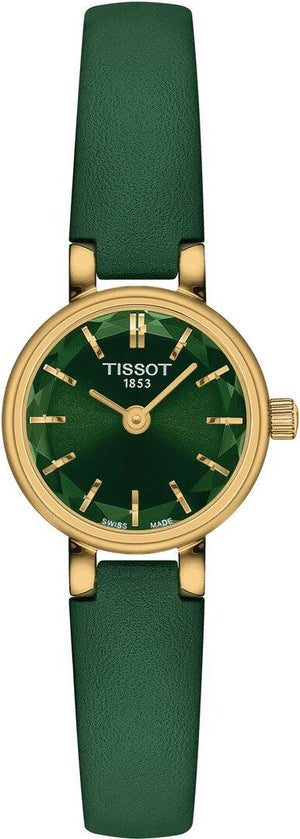 Tissot Lovely Round Green Mother of Pearl Dial Green Leather Strap Watch for Women - T140.009.36.091.00 Authentic Buy Shop Now