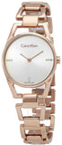 Calvin Klein Dainty Diamonds Silver Dial Rose Gold Steel Strap Watch for Women - K7L2364T Authentic Buy Shop Now