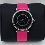 Marc Jacobs Roxy Black Dial Pink Leather Strap Watch for Women - MJ1535 Authentic Buy Shop Now