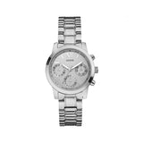 Guess Mini Sunrise Silver Dial Silver Steel Strap Watch For Women - W0448L1 Authentic Buy Shop Now