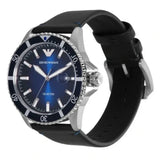 Emporio Armani Diver Three-Hand Quartz Blue Dial Blue Leather Strap Watch For Men - AR11516 Authentic Buy Shop Now
