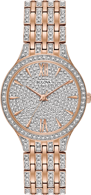 Bulova Crystal Collection Silver Crystals Dial Two Tone Steel Strap Watch for Women - 98L235 Authentic Buy Shop Now