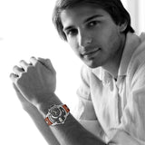 Diesel SBA Dual Time Black Dial Brown Leather Strap Watch For Men - DZ7264 Authentic Buy Shop Now