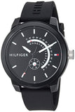 Tommy Hilfiger Denim Quartz Black Dial Black Rubber Strap Watch for Men - 1791483 Authentic Buy Shop Now