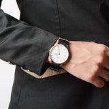Daniel Wellington Classic Cornwall White Dial Black Nylon Strap Watch For Men - DW00100257 Authentic Buy Shop Now