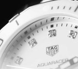 Tag Heuer Aquaracer Diamonds White Dial Two Tone Steel Strap Watch for Women - WAY131D.BA0914 Authentic Buy Shop Now