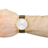 Calvin Klein City Silver Dial Black Leather Strap Watch for Men - K2G21520 Authentic Buy Shop Now