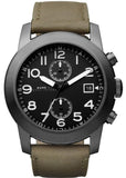 Marc Jacobs Larry Chronograph Black Dial Grey Leather Strap Watch for Men - MBM5034 Authentic Buy Shop Now