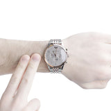 Emporio Armani Beta Chronograph Grey Dial Two Tone Steel Strap Watch For Men - AR1864 Authentic Buy Shop Now