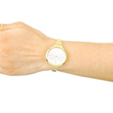 Calvin Klein Lively White Dial Gold Steel Strap Watch for Women - K4U23526 Authentic Buy Shop Now
