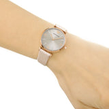 Emporio Armani Gianni T Bar Gunmetal Dial Beige Leather Strap Watch For Women - AR1681 Authentic Buy Shop Now